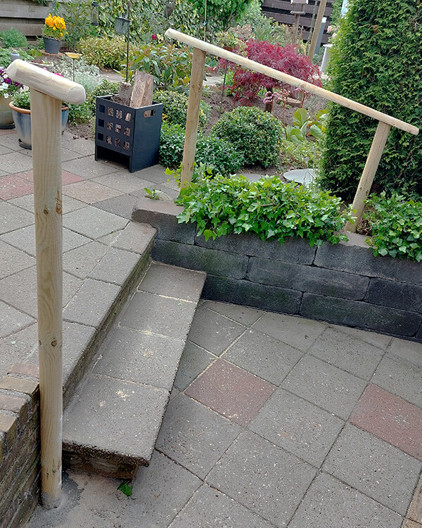 trapleuning in de tuin