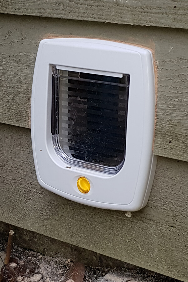 kattenluik gemonteerd